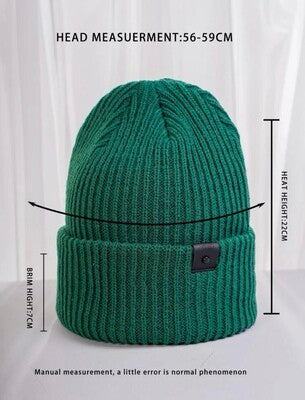 Green Woven Beanie