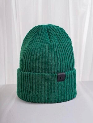 Green Woven Beanie