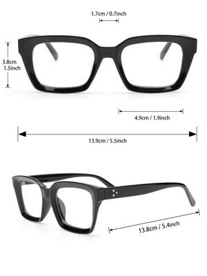 Black Nerd Rectangular Glasses
