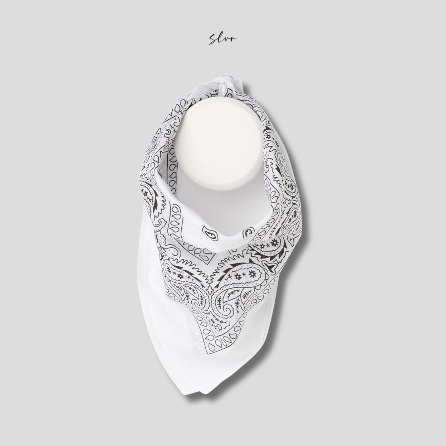 White Paisley Bandana
