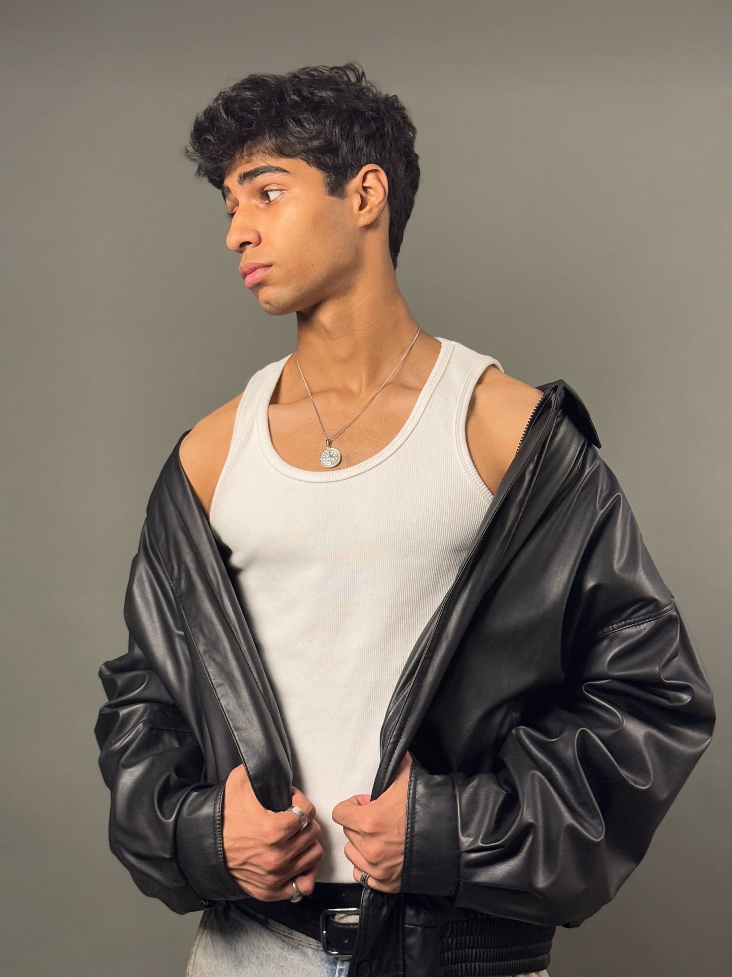 White Ribbed Vest