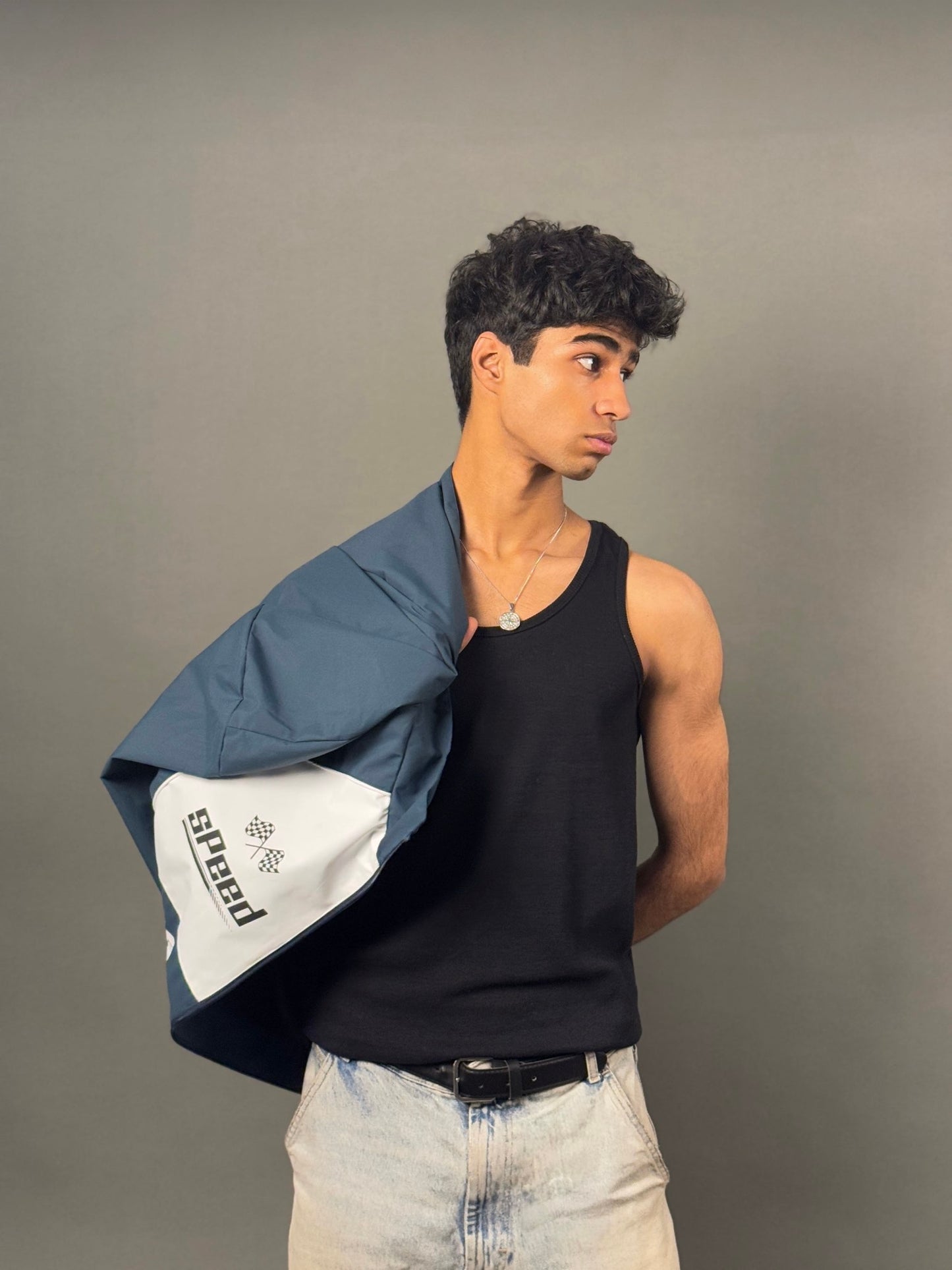 Black Ribbed Vest
