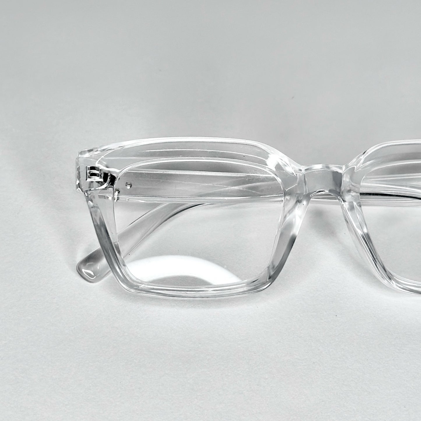 Transparent Nerd Rectangular Glasses