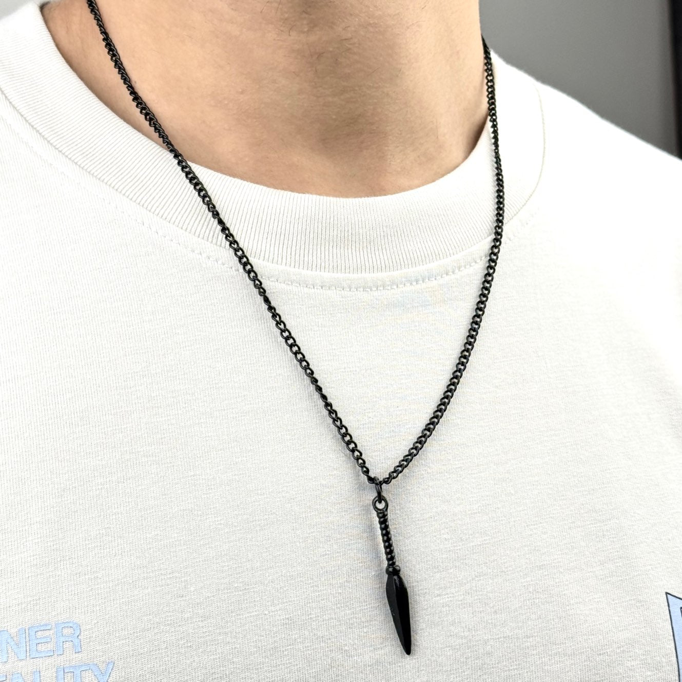 Black Kunai Knife Necklace