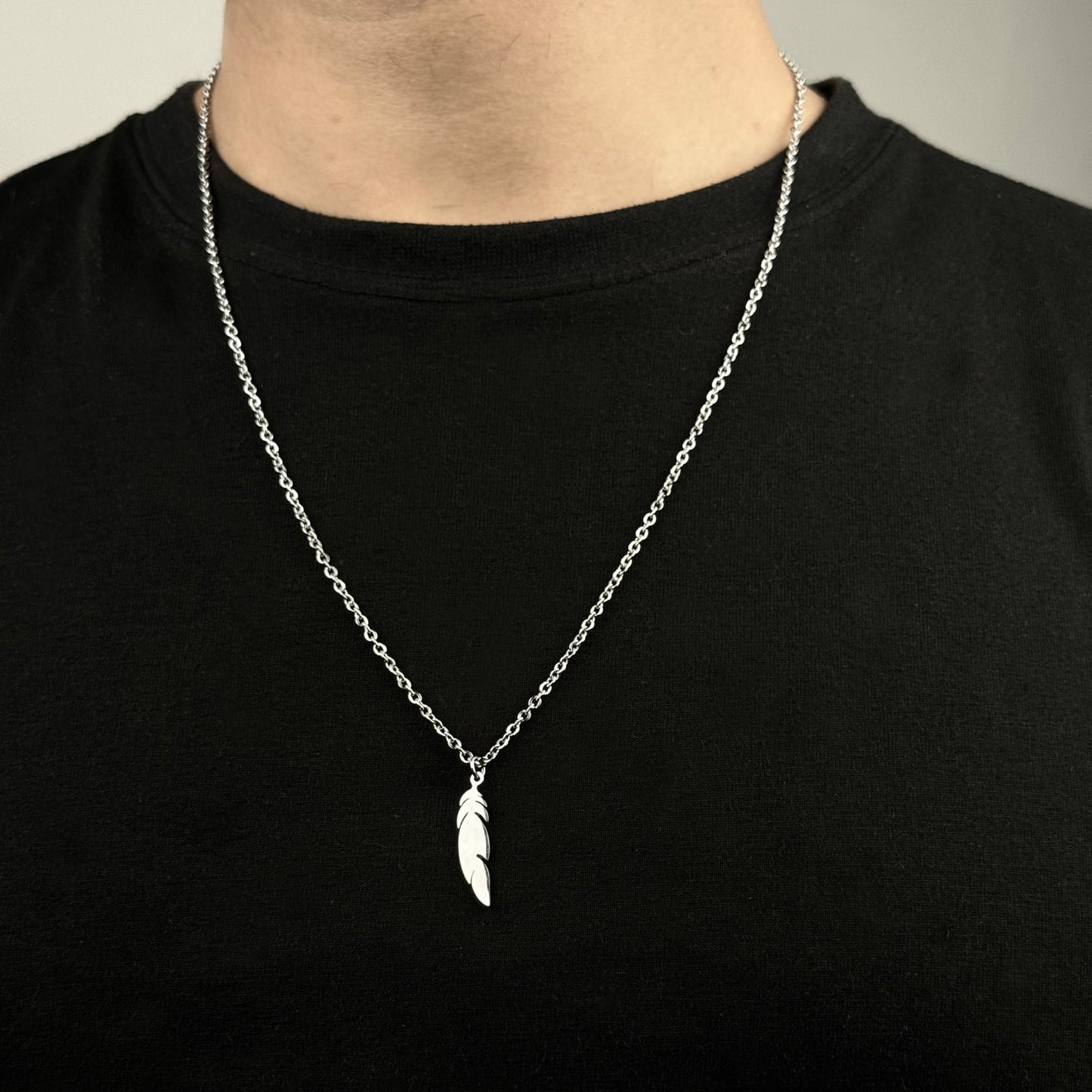 Feather Pendant Necklace