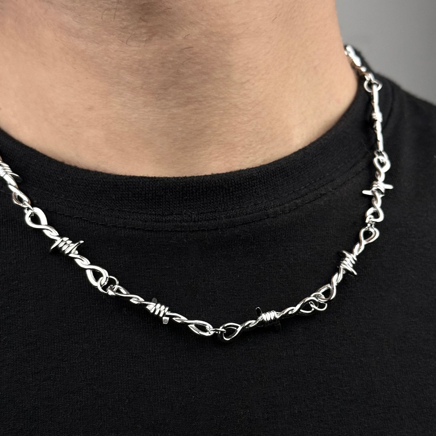 Barbed Wire Grunge Necklace