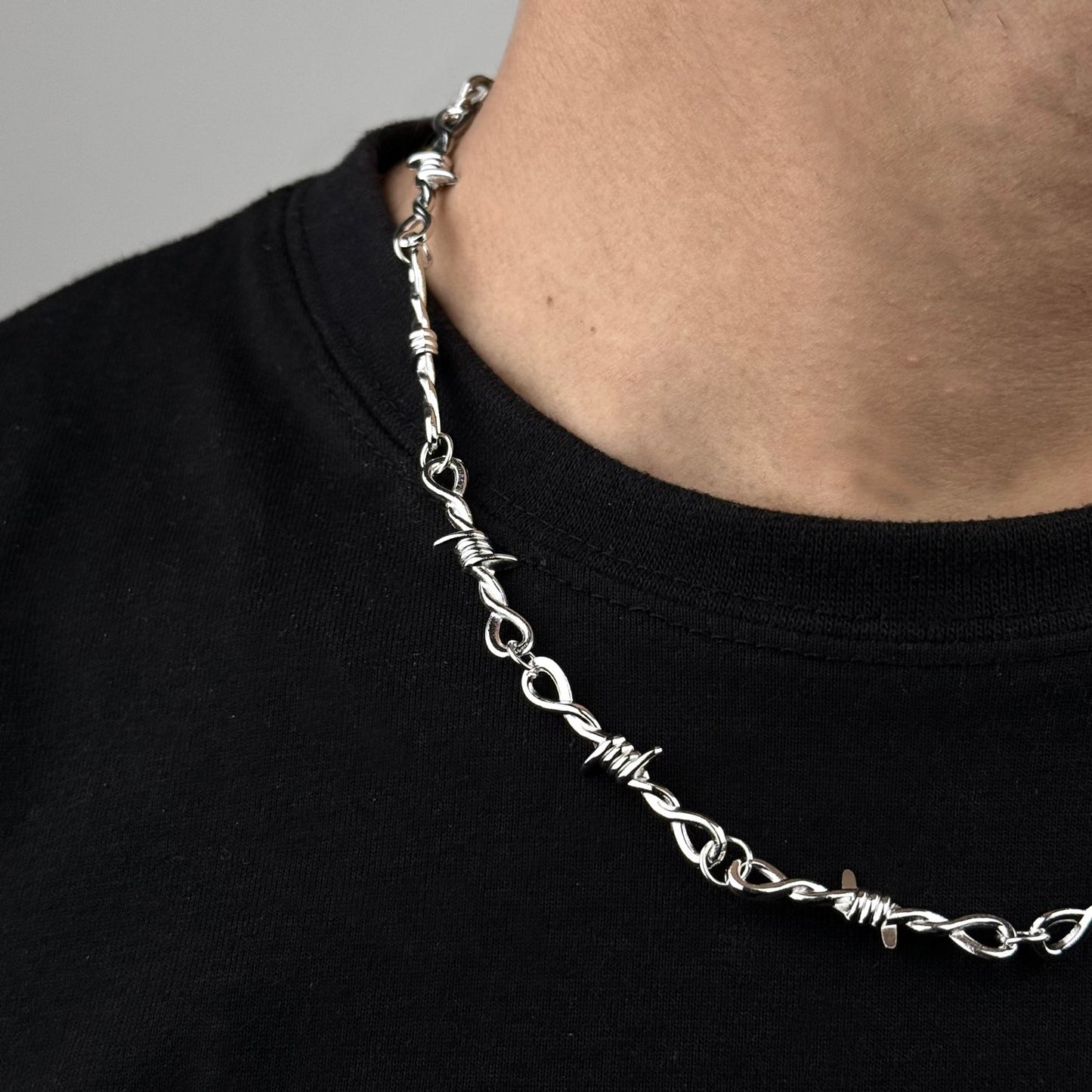 Barbed Wire Grunge Necklace