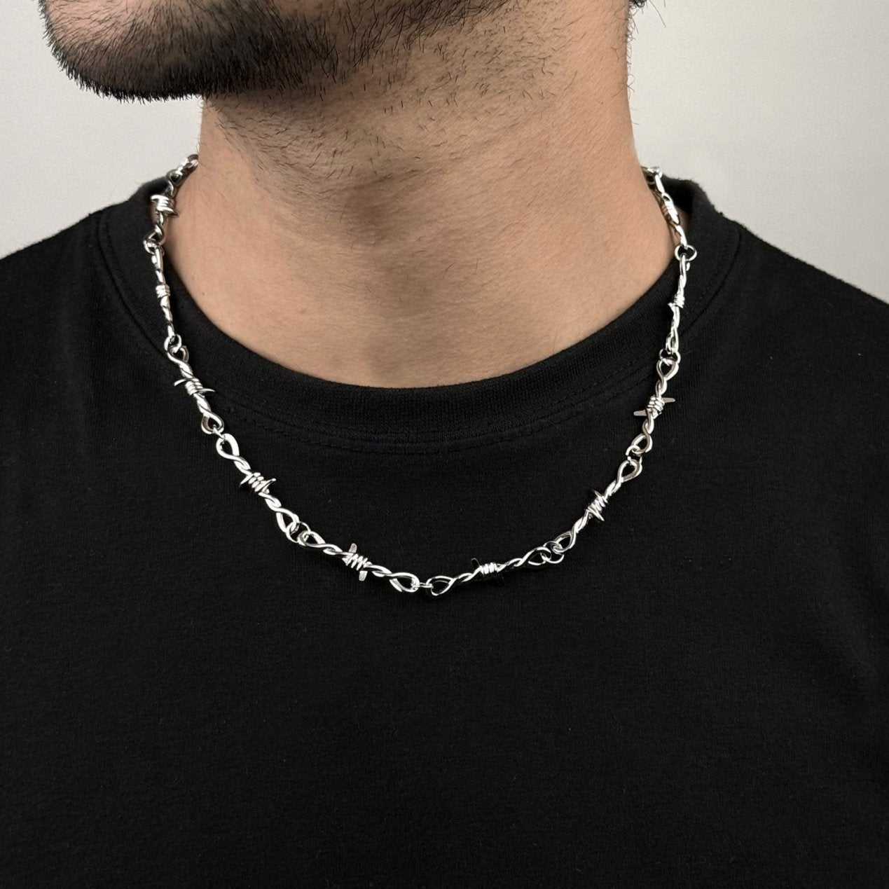 Barbed Wire Grunge Necklace