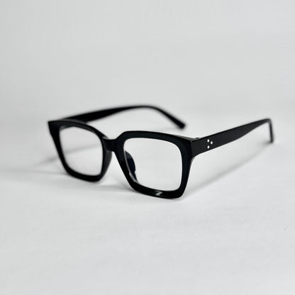 Black Nerd Rectangular Glasses